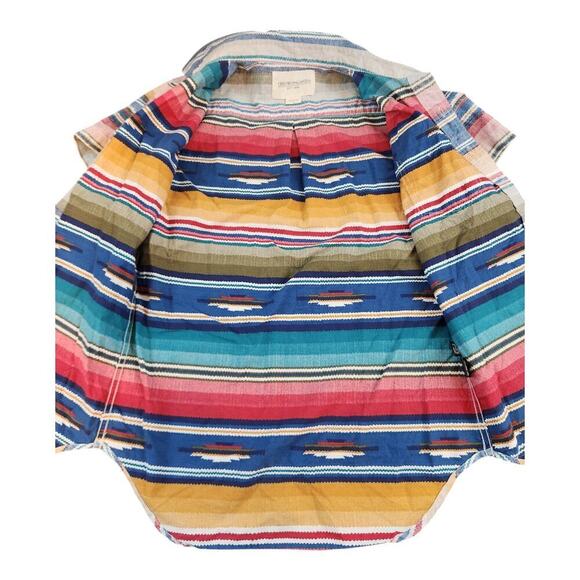 Obey Propaganda mens cotton button up casual shirt sz small western Aztec - Picture 5 of 9